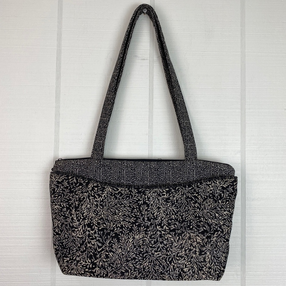 Maruca Gray Black Patterned Fabric Shoulder Hand Bag
